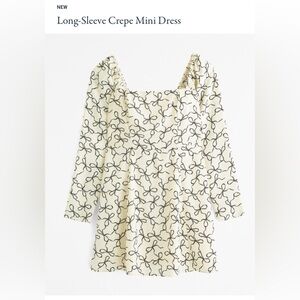 NEW Abercrombie Long-Sleeve Crepe Mini Dress